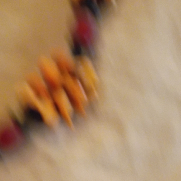 Vintage Coral Orange and Black Beaded Necklace Red and Peach Coral - Picture 5 of 7